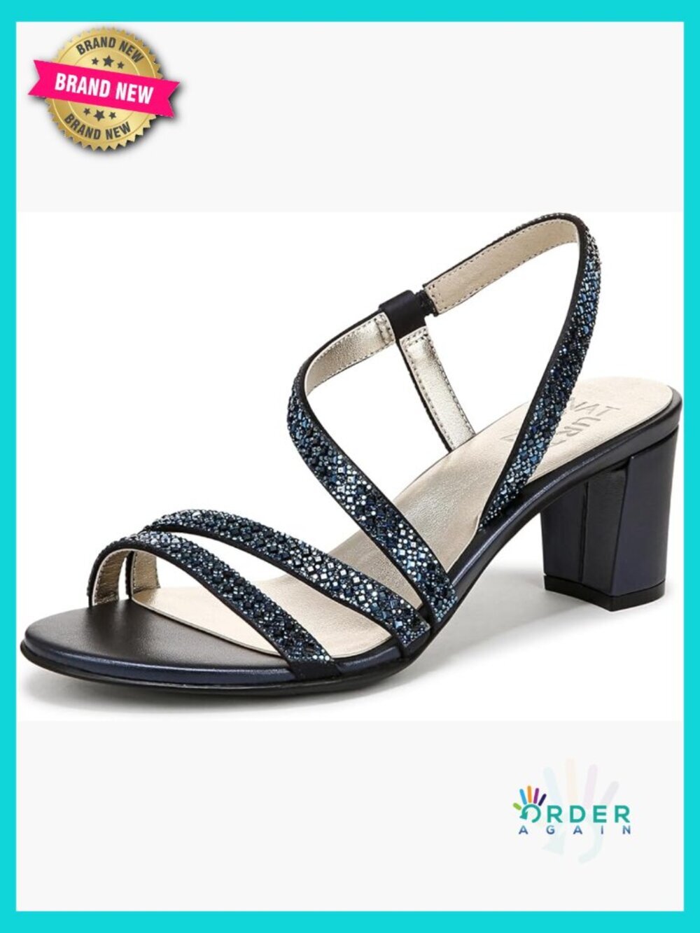 Walkable Block Heel Sandals Open Toe Adjustable Buckle Leather Satin Fabric